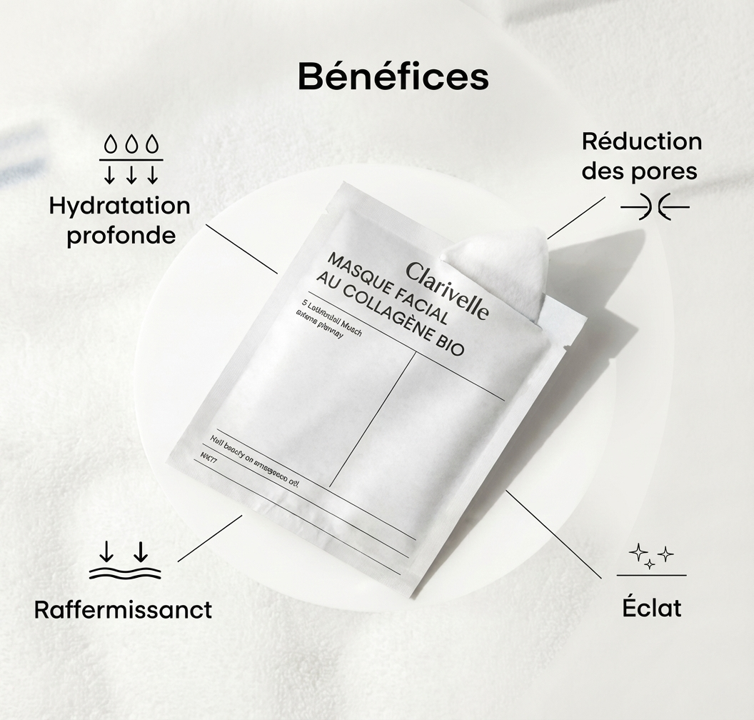 Clarivelle® - Masque Facial au Collagène Bio